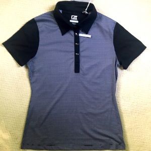 🎲NWT Cutter&Buck blk/wh polo🎲